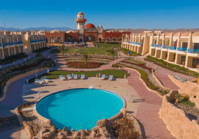 4 star deluxe beach resort along with a large attached vacant plot.
